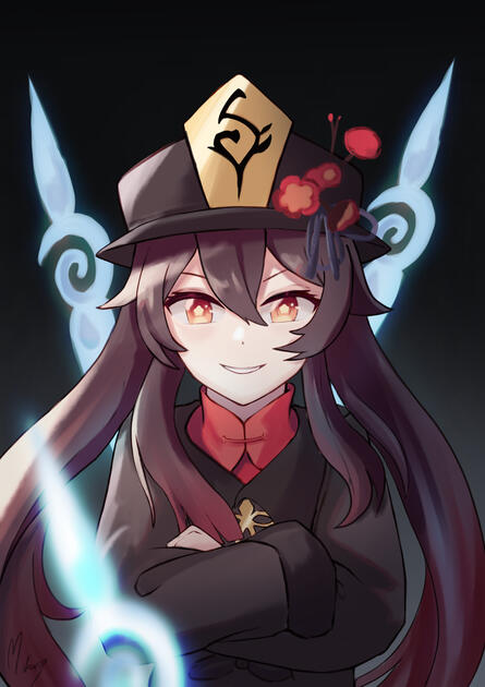 Hu Tao Fan Illustration