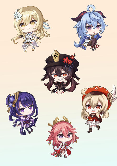 Chibi Genshin Girls